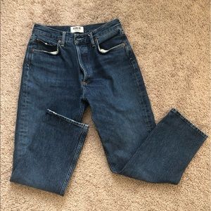 AGOLDE Riley Crop High Rise Straight Jeans W 27